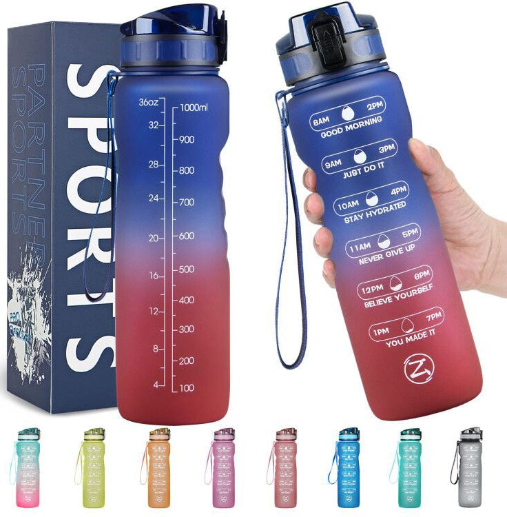 32oz Motivational Water Bottle with Time Marker