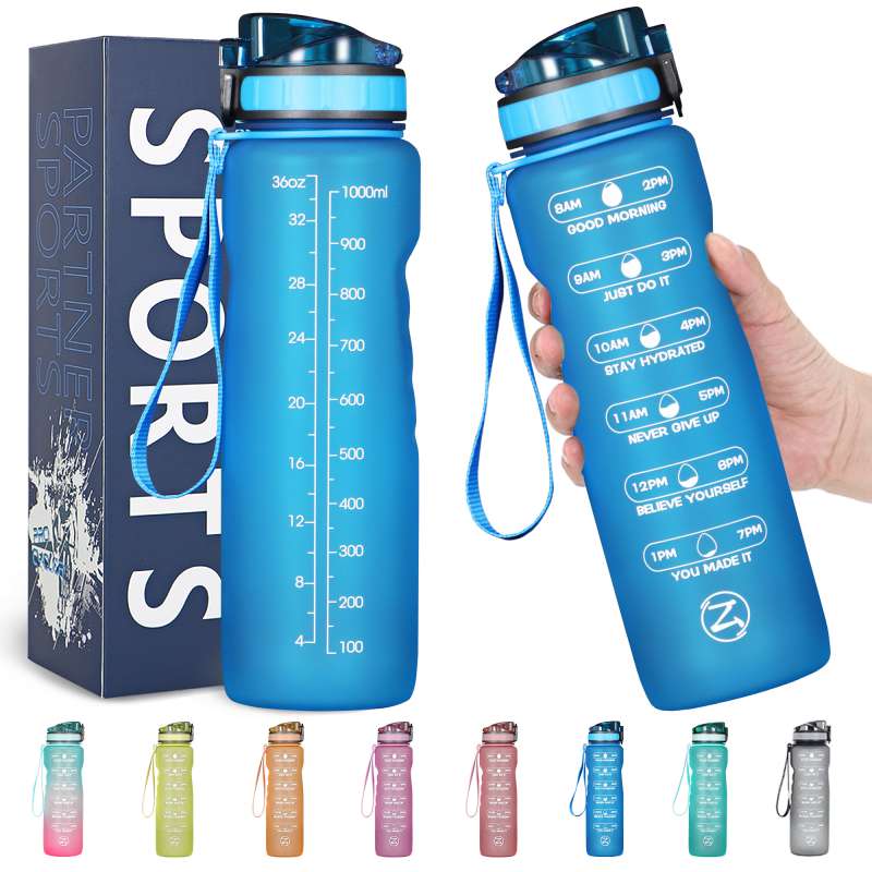 32oz Motivational Water Bottle with Time Marker