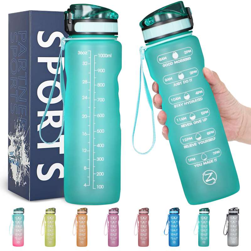 32oz Motivational Water Bottle with Time Marker