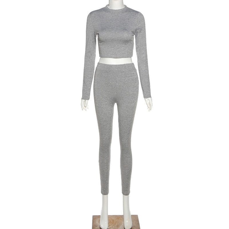 Winter Fitness Two Piece Set Women Outfits.