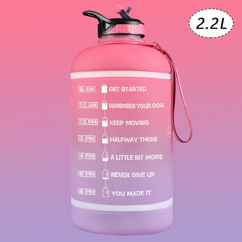 2.2/3.78L Gallon Water Bottle with Time Marker