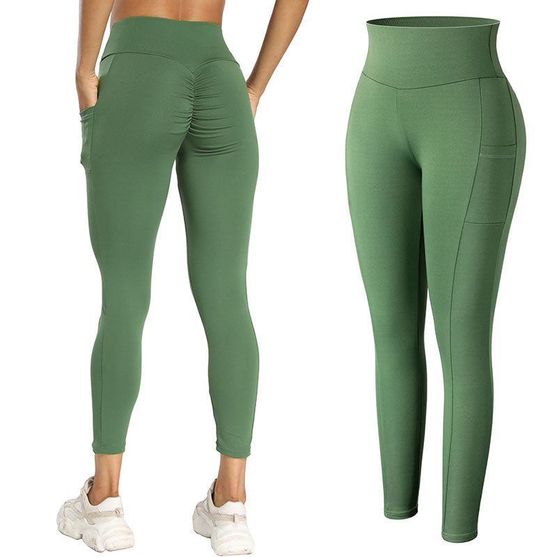 High Waist Leggings With Pocket Women No See Through.