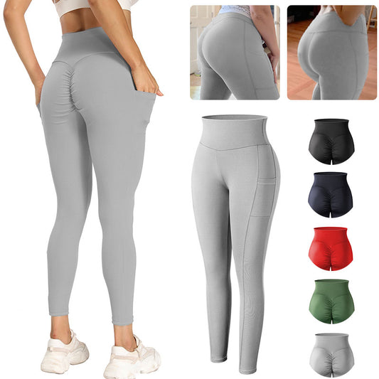 High Waist Leggings With Pocket Women No See Through.