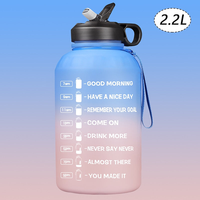 2.2/3.78L Gallon Water Bottle with Time Marker