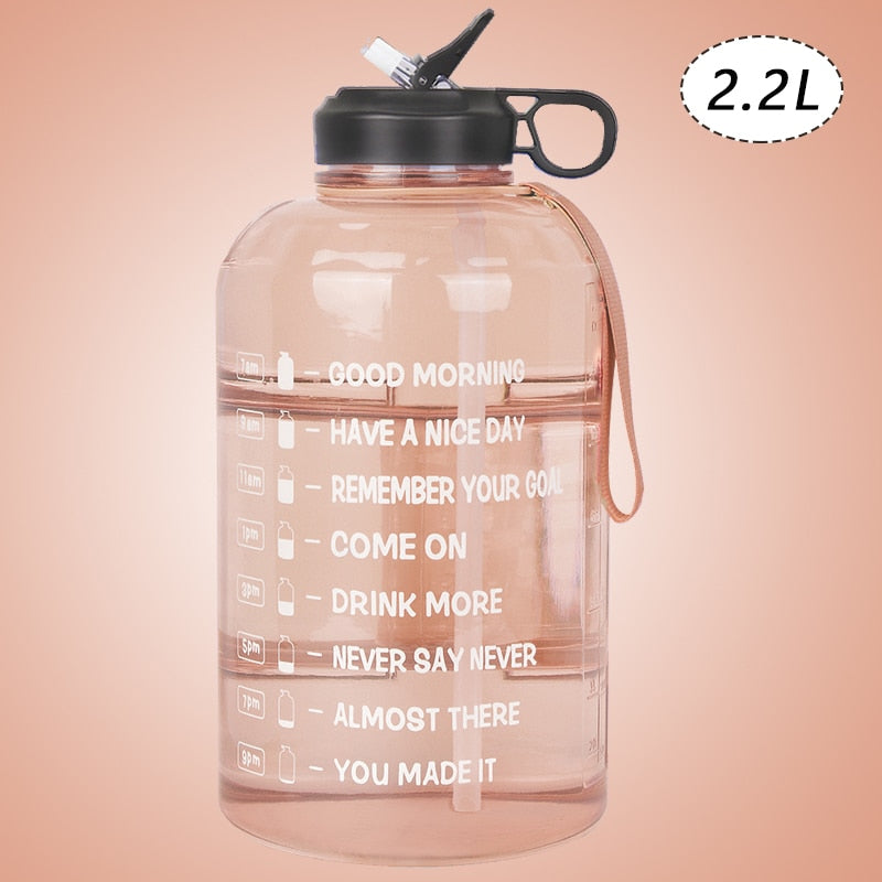 2.2/3.78L Gallon Water Bottle with Time Marker