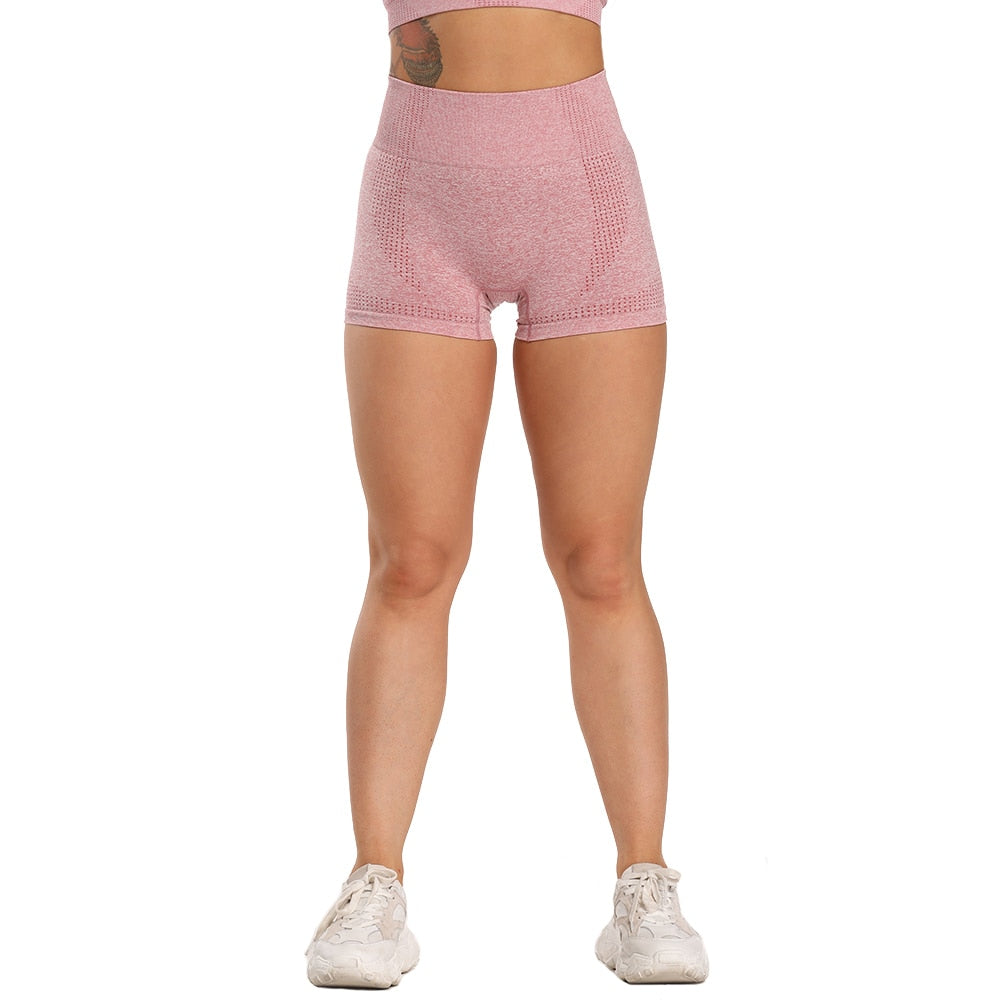 High Waist  Seamless Yoga Shorts.