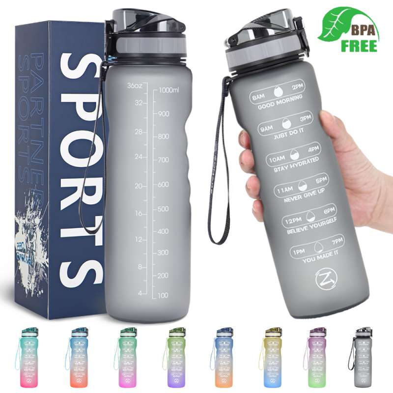 32oz Motivational Water Bottle with Time Marker