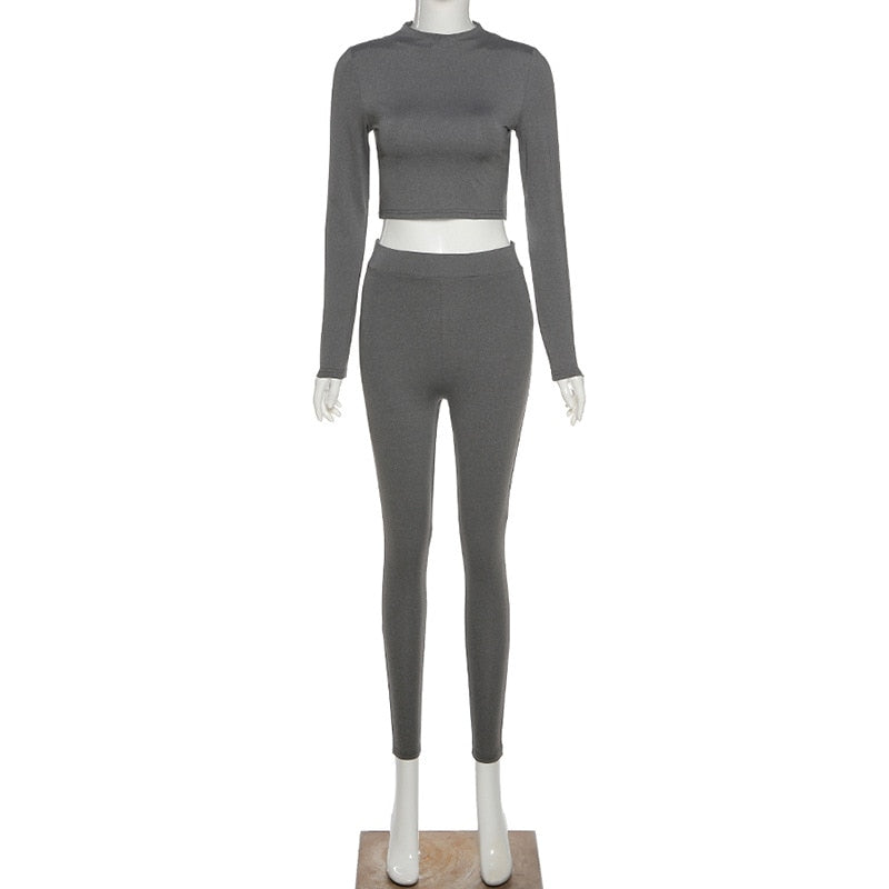 Winter Fitness Two Piece Set Women Outfits.