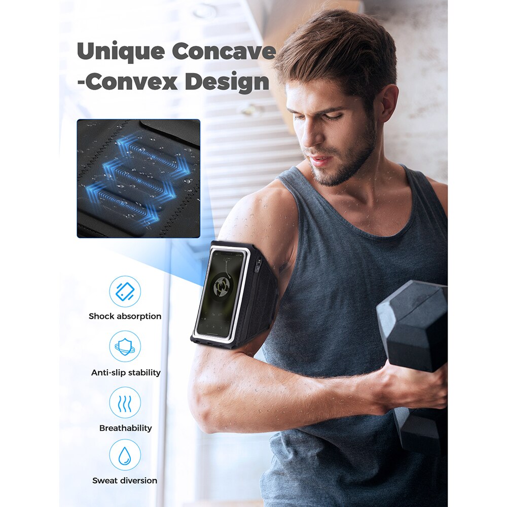 Universal Phone Armband for iPhone 12 Pro Max/SE/11/11 Pro Galaxy S20/S20+ Sports Phone Holder